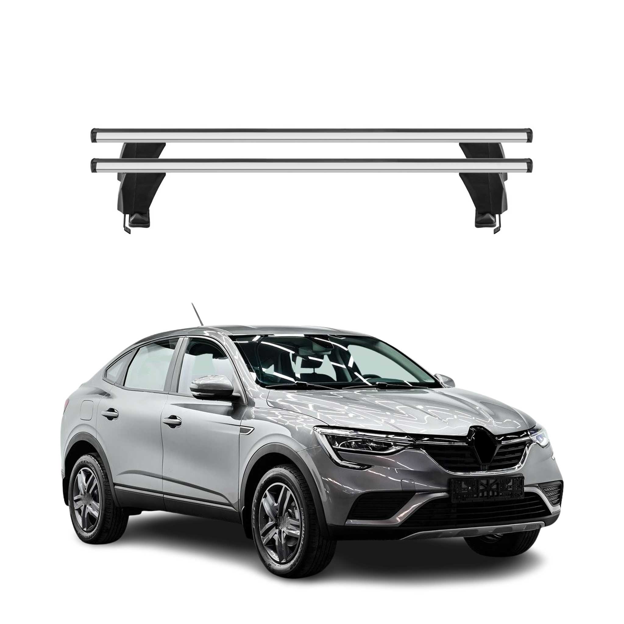 Menabo Dachträger Grundträger für Renault Arkana 2019-2026 Alu Grau 2tlg