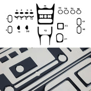 Innenraum Dekor Cockpit für Dacia Sandero 2008-2011 Piano Schwarz Optik 22tlg