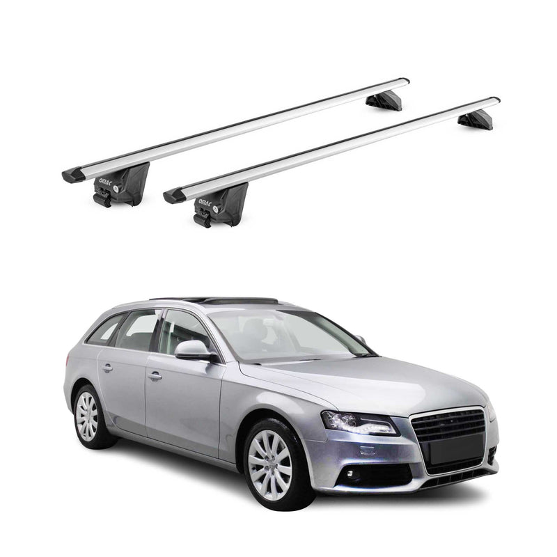 Dachträger Grundtäger für Audi A4 B8 B9 Avant 2008-2025 100kg Alu Silber 2x ABE
