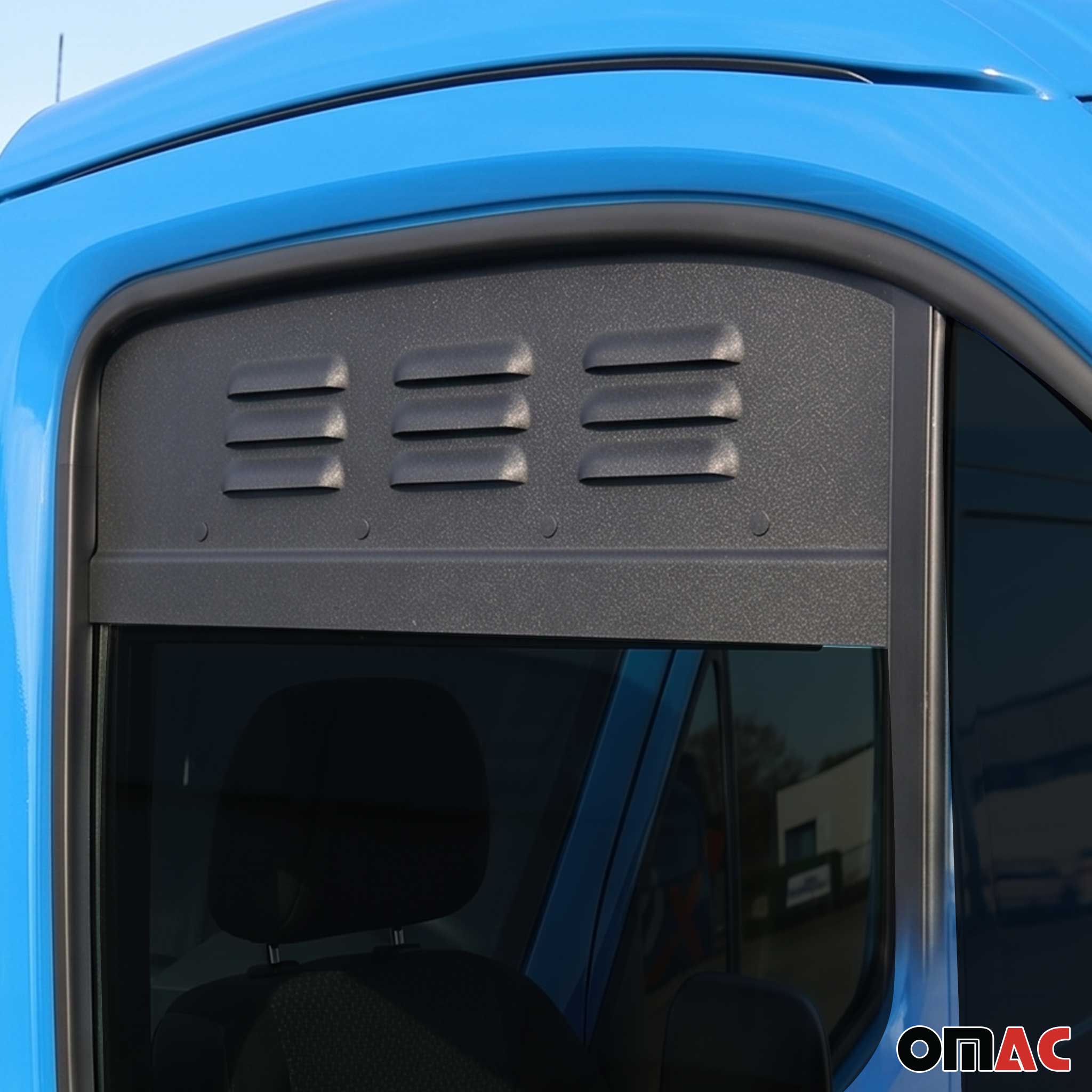 Lüftungsgitter Be & Entlüftung für Fiat Ducato 2006-2026 Aluminium Schwarz 2tlg