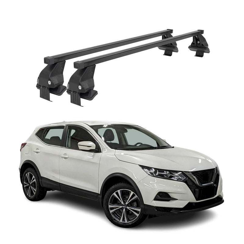 Menabo Dachträger für Nissan Qashqai J11 2017-2021 FL 50kg Stahl Schwarz 2x
