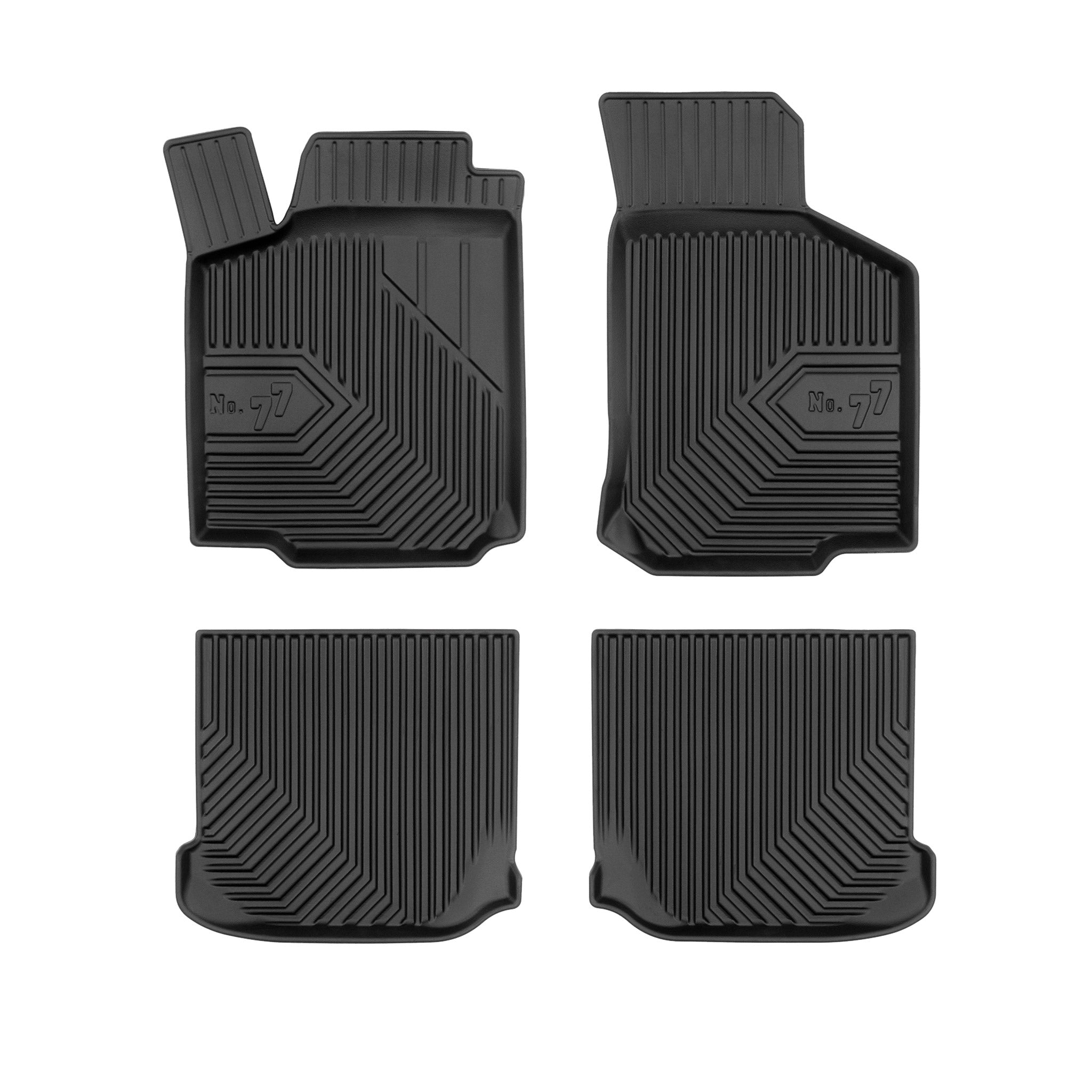 Fußmatten Gummimatten No.77 für Seat Toledo II 1998-2005 TPE Schwarz 4 teile