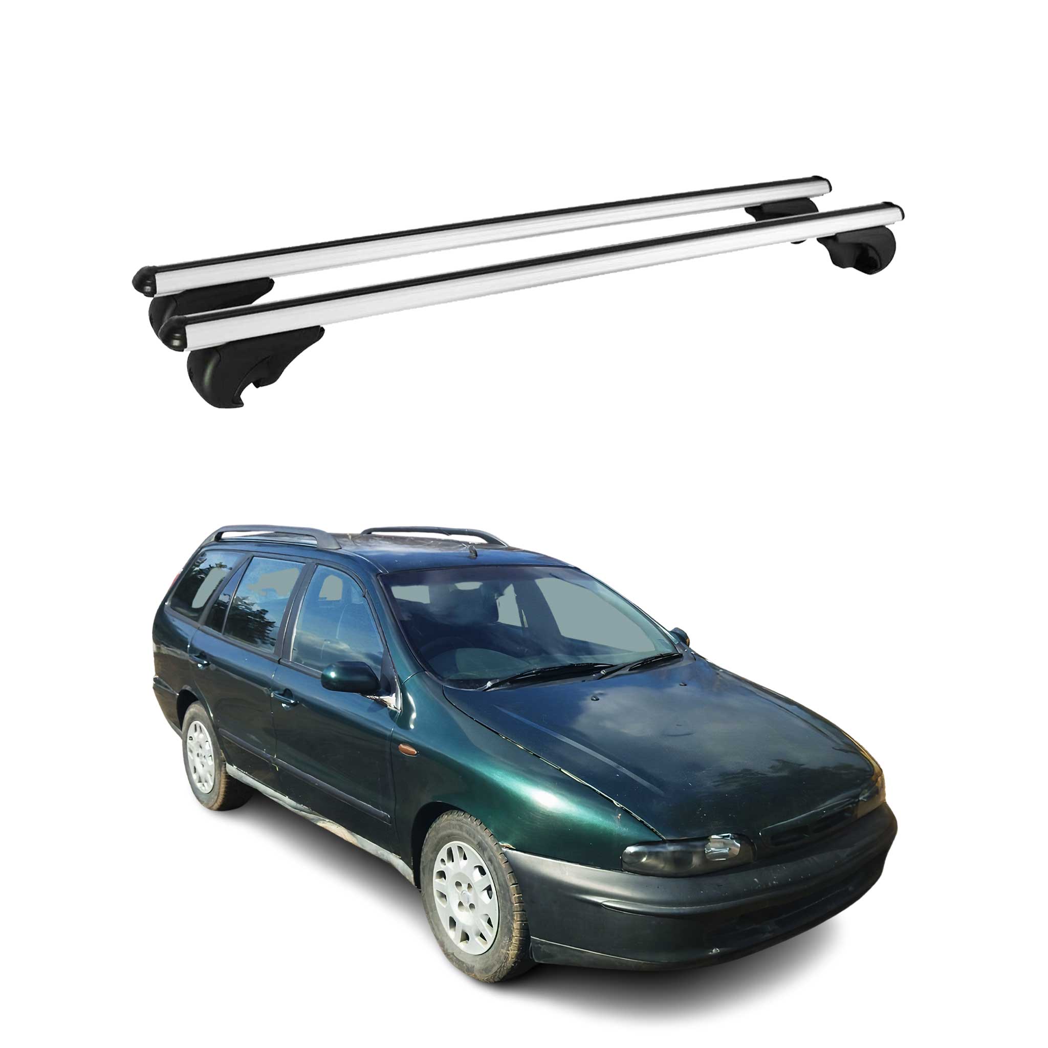 Dachträger Grundtäger für Fiat Marea Weekend 1996-2003 75kg Alu Silber 2 tlg