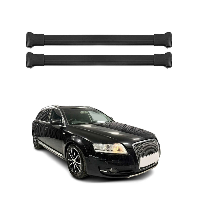 Dachträger Gepäckträger für Audi A6 Allroad 2006-2011 Relingträger Alu Schwarz