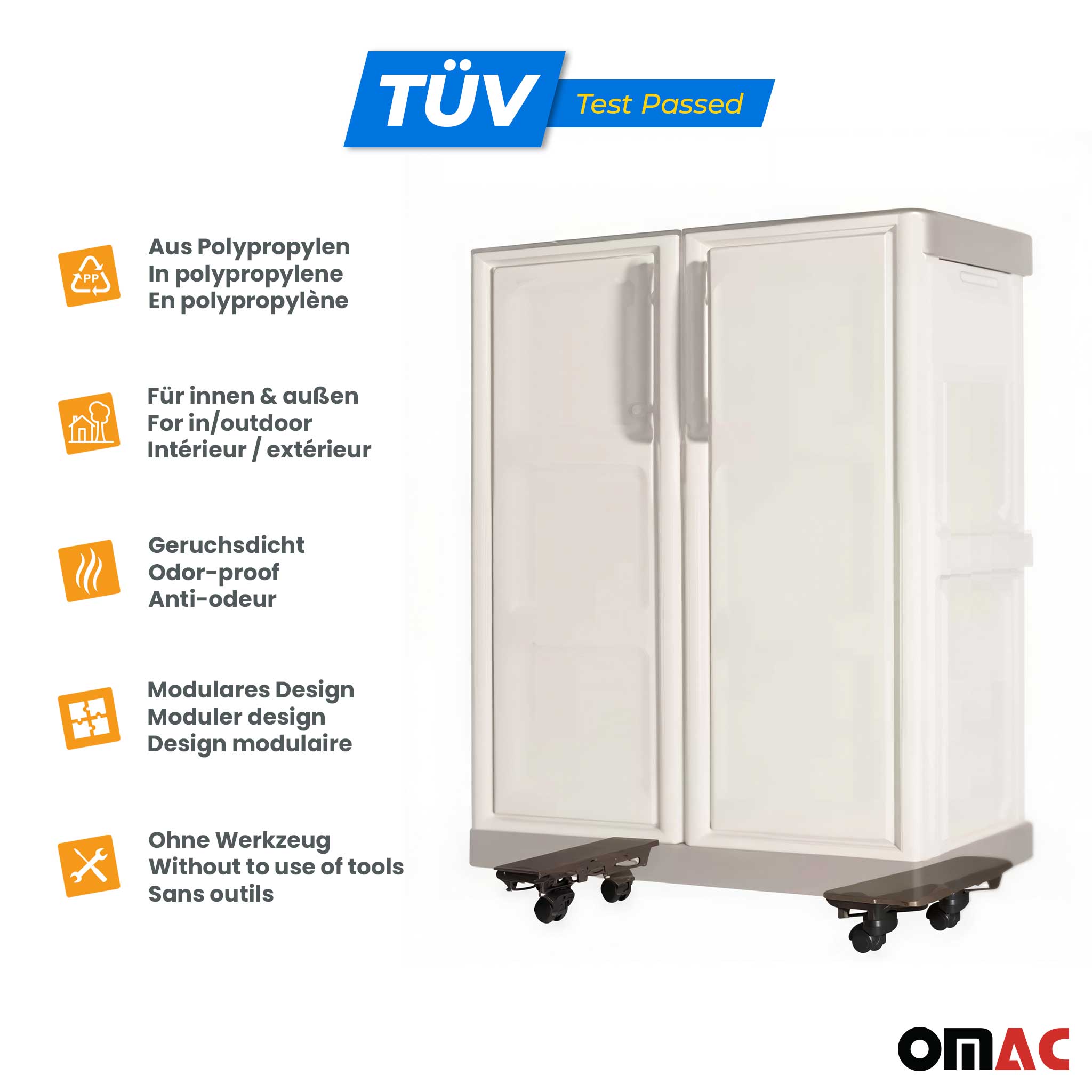 Möbel-Transportroller 170 kg Möbelroller Plattform Lenkrollen Trittbrett 2 tlg