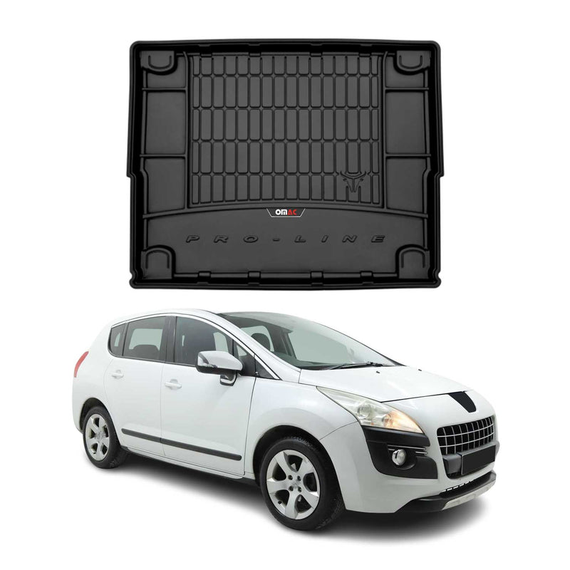 OMAC Gummi Kofferraumwanne für Peugeot 3008 2009-2016 TPE Laderaumwanne Schwarz