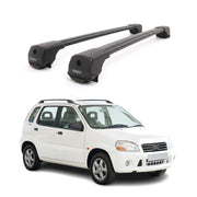 Dachträger Grundträger für Suzuki Ignis I 2000-2006 Aluminium 75kg Schwarz 2tlg