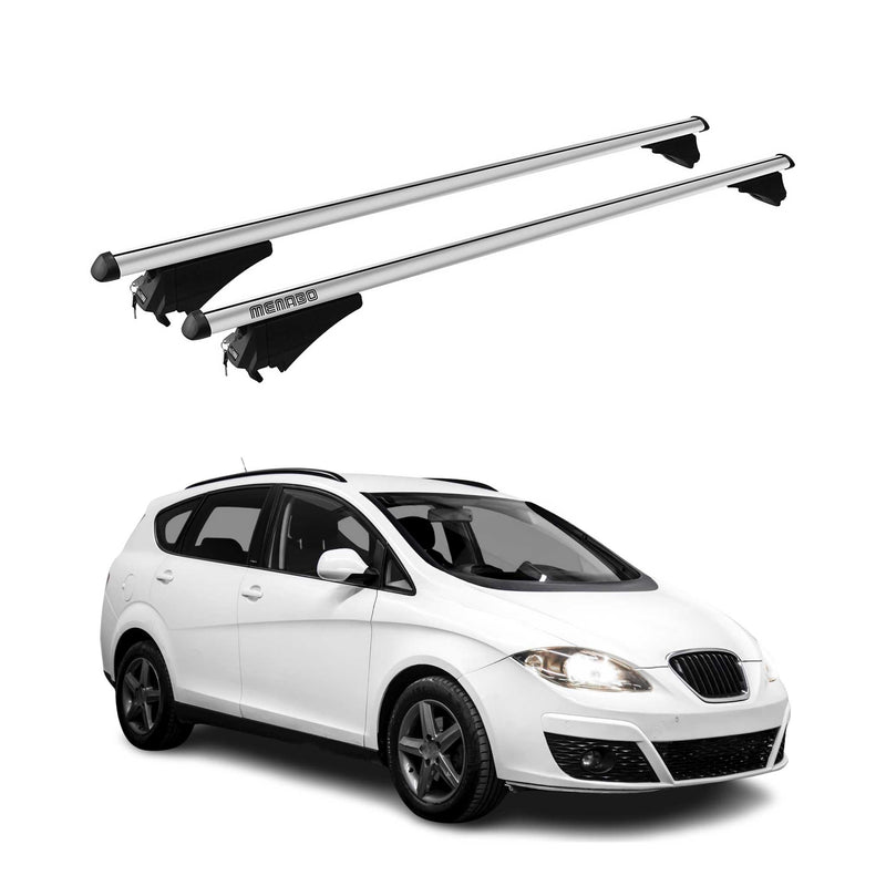 Menabo Dachträger Grundtäger für Seat Altea XL 2009-2015 FL 75kg Alu Silber 2x