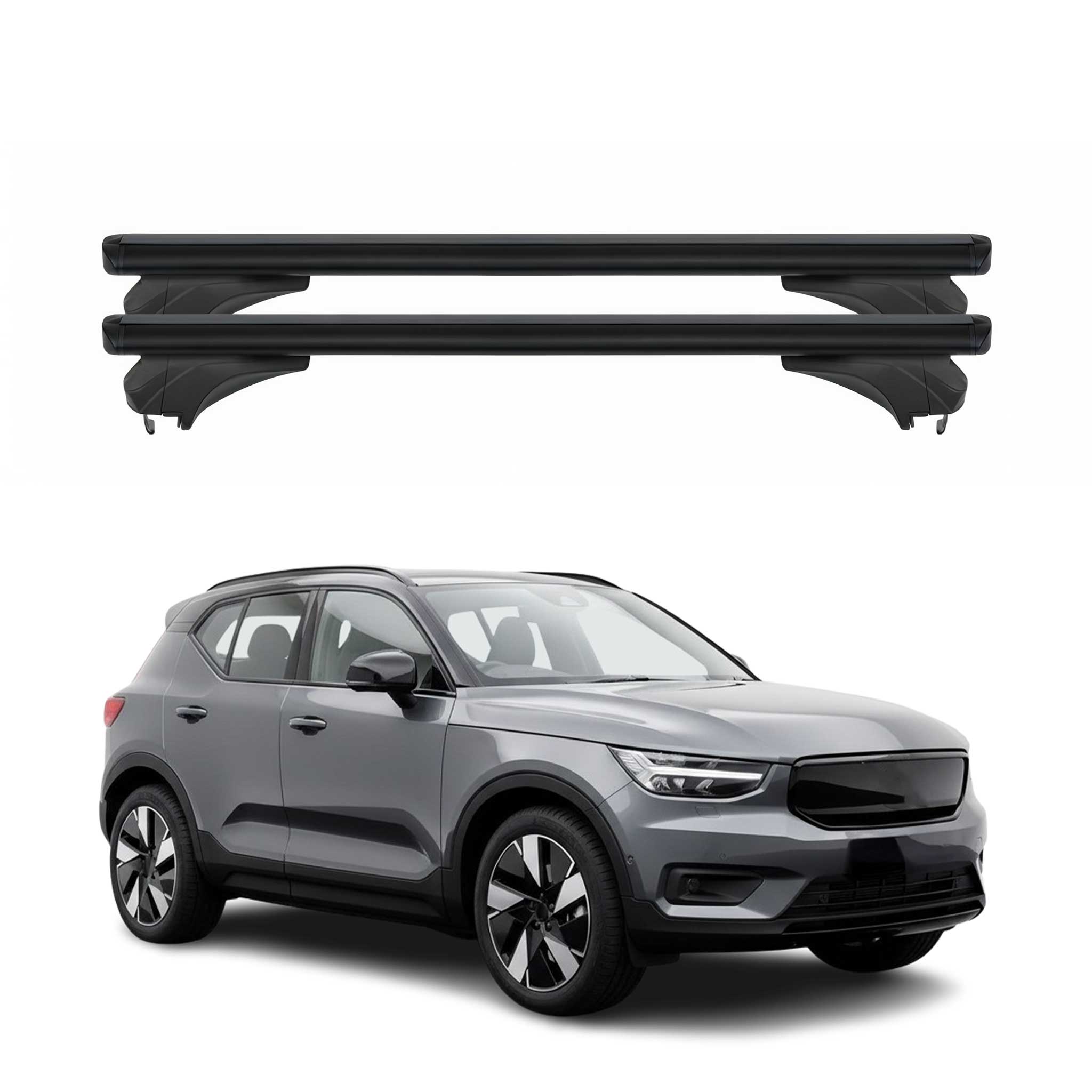 Menabo Dachträger Grundtäger für Volvo EX40 2024-2026 Aluminium Schwarz 2 tlg