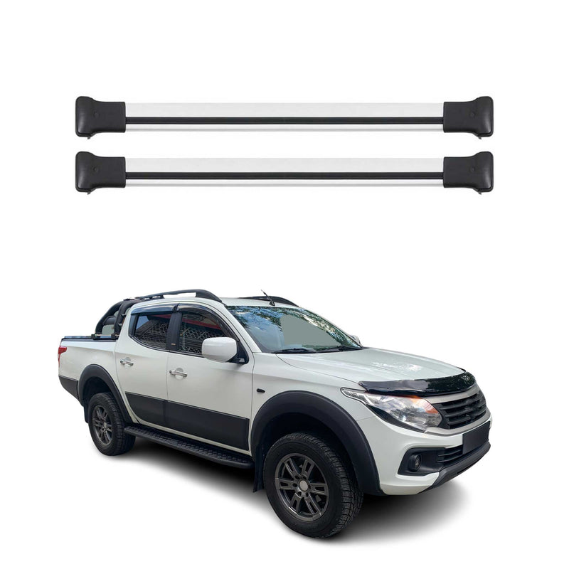 Dachträger Grundtäger für Fiat Fullback 2016-2019 75kg Aluminium Silber 2 tlg