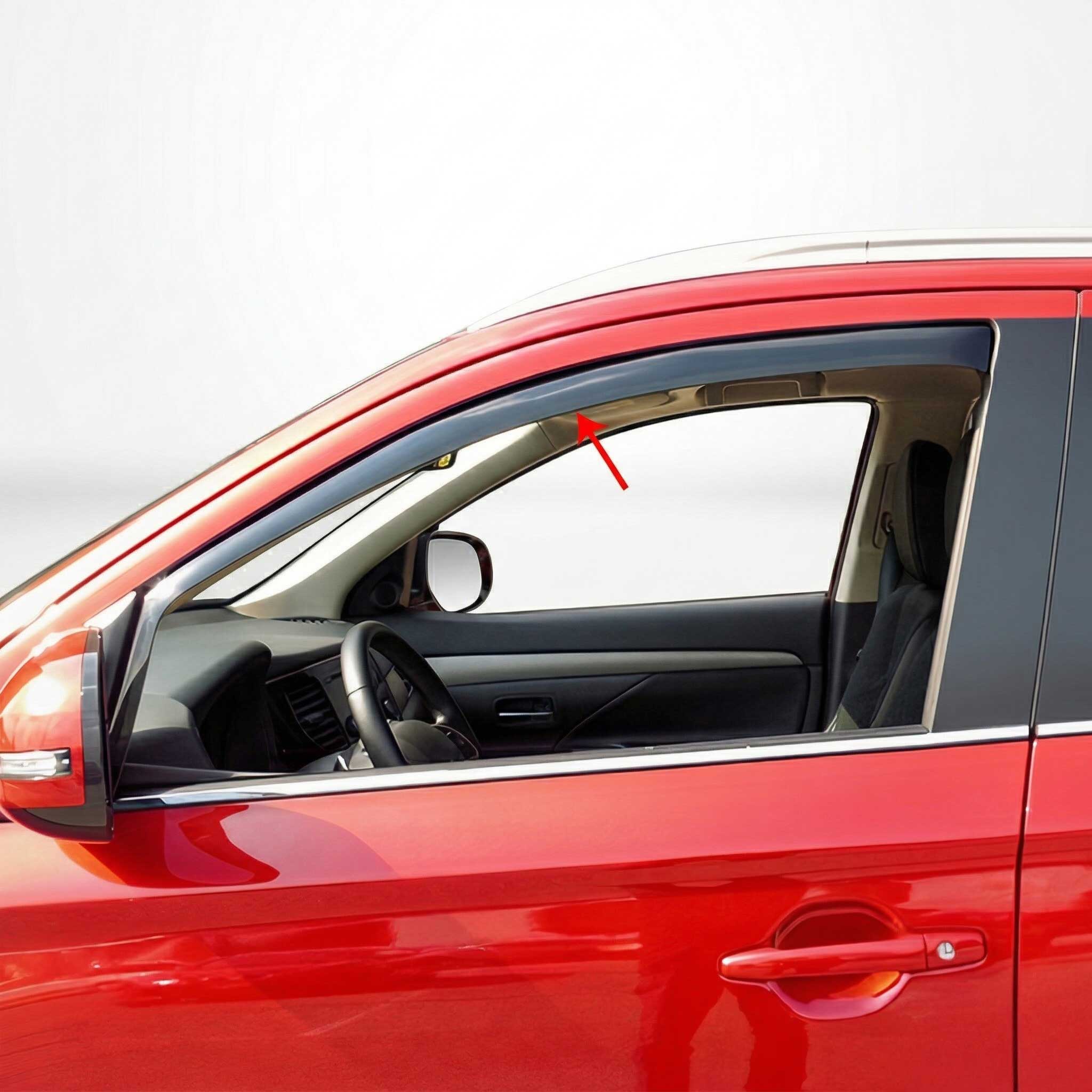 Windabweiser Regenabweiser für Mitsubishi Outlander 2013-2021 Dunkel Acryl 2tlg