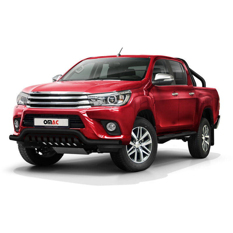 Frontschutzbügel Frontbügel für Toyota Hilux 2015-2022 Edelstahl mit ABE Schwarz