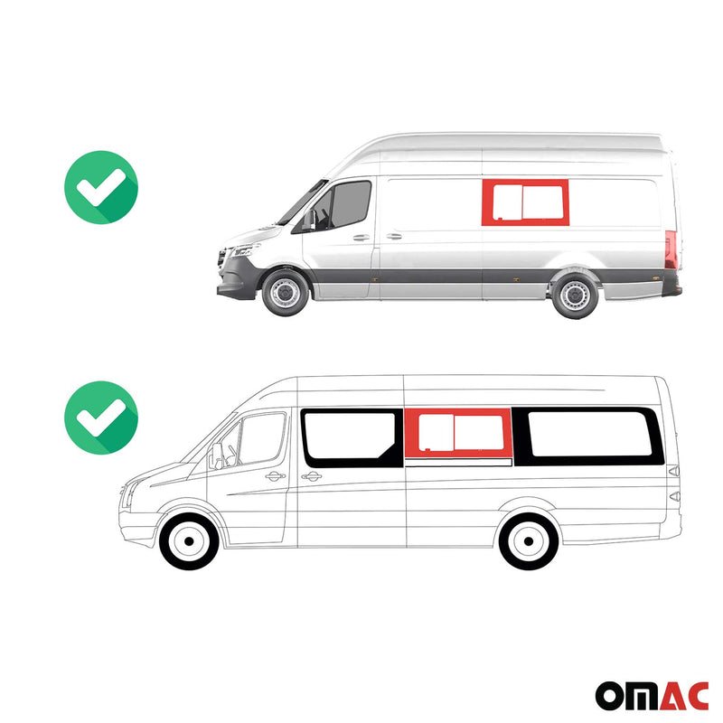 Schiebefenster Sicherheitsglas für VW Crafter 2006-2017 Links Schiebetür L3 L4