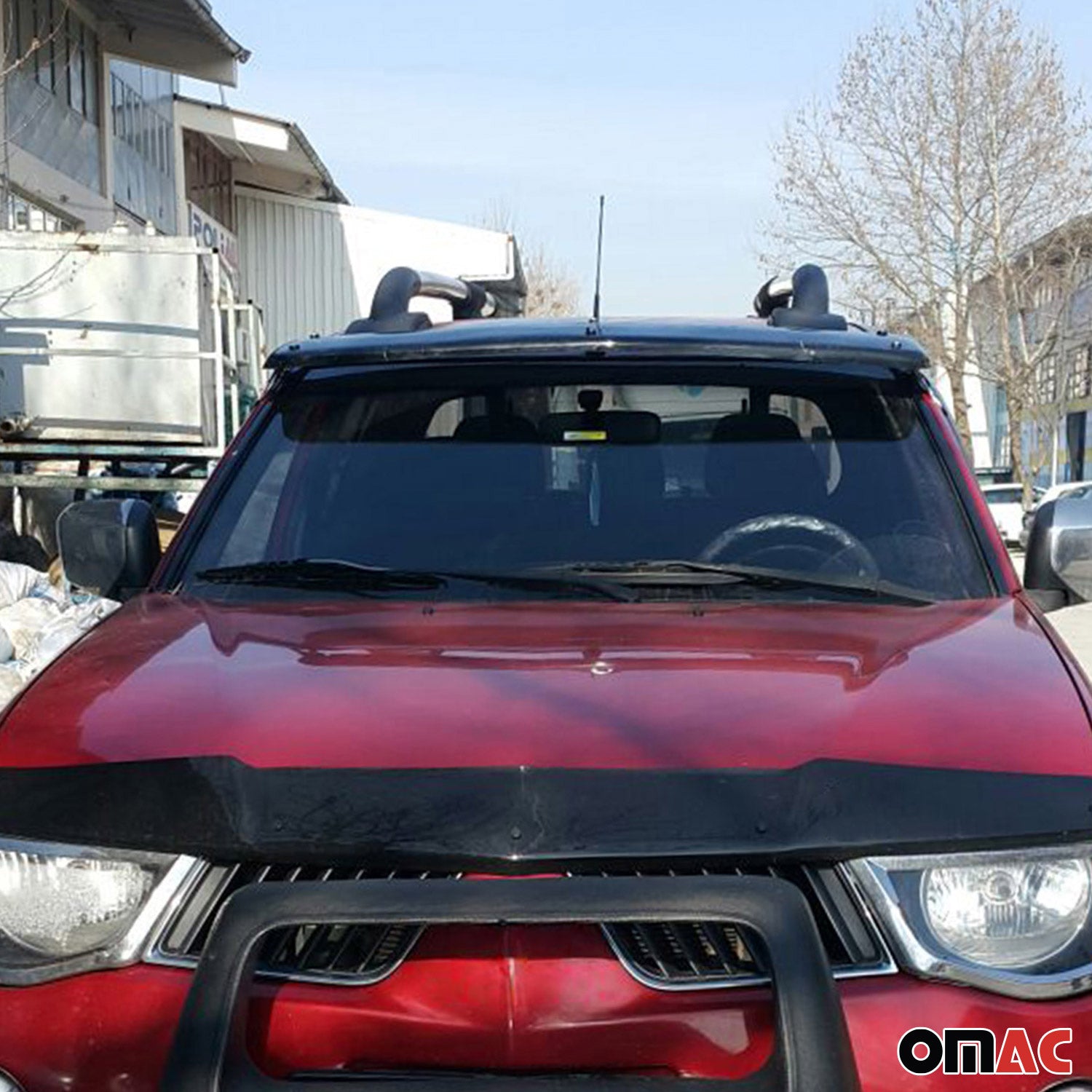 Sonnenblende für äußeren und Motorhaube Deflektor Set Mitsubishi L200 2007-15 2x