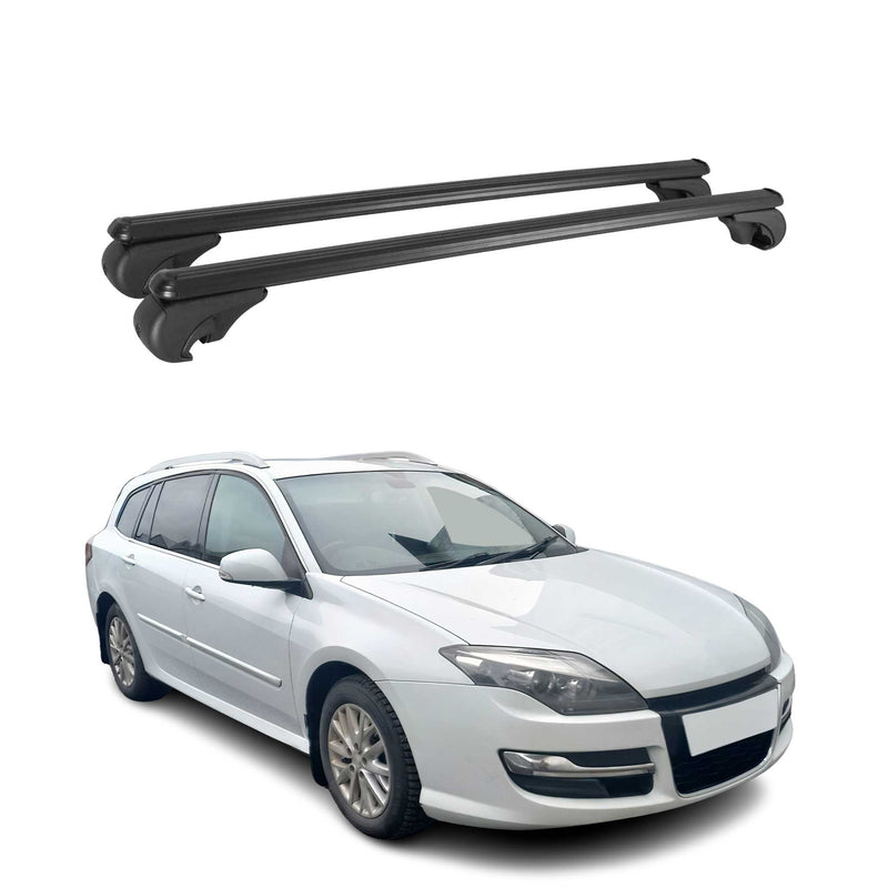Dachträger Grundtäger für Renault Laguna Grandtour 2007-2015 75kg Alu Schwarz 2x
