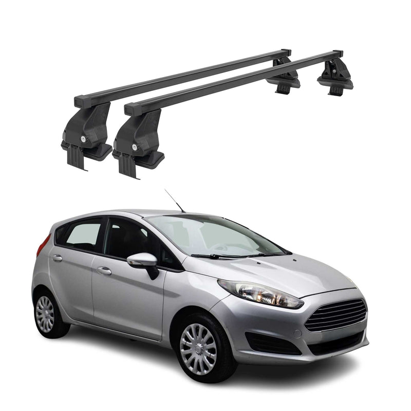 Menabo Dachträger Grundtäger für Ford Fiesta 2013-2017 50kg Stahl Schwarz 2 tlg
