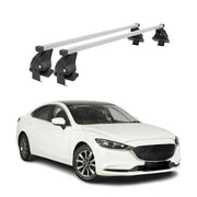 Menabo Dachträger Grundtäger für Mazda 6 Limo 2012-2025 50kg Stahl Silber 2 tlg