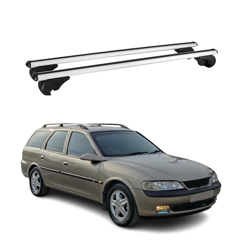Dachträger Grundtäger für Opel Vectra B Kombi 1995-2002 75kg Alu Silber 2 tlg