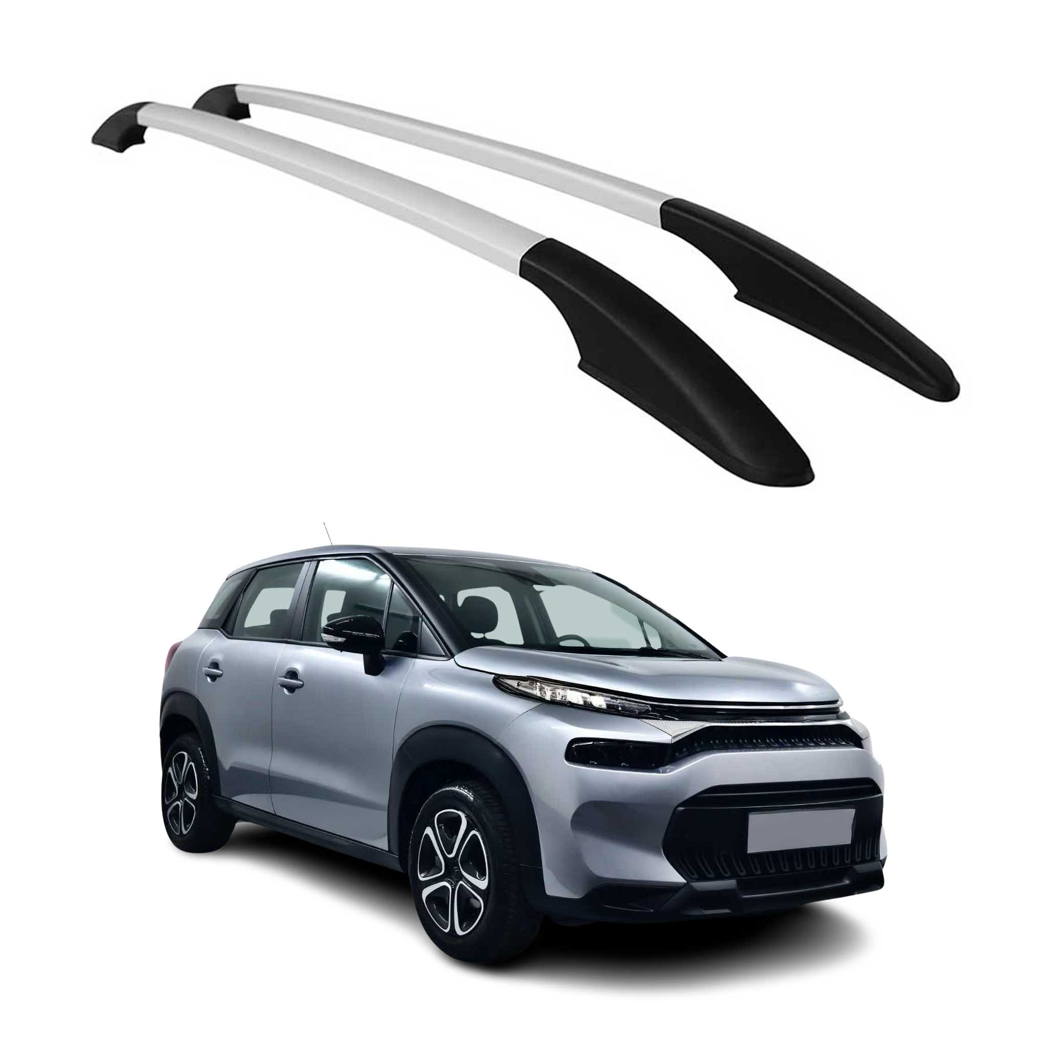Aluminium Dachreling Relingträger für Citroen C3 Aircross 2017-2024 Silber 2x