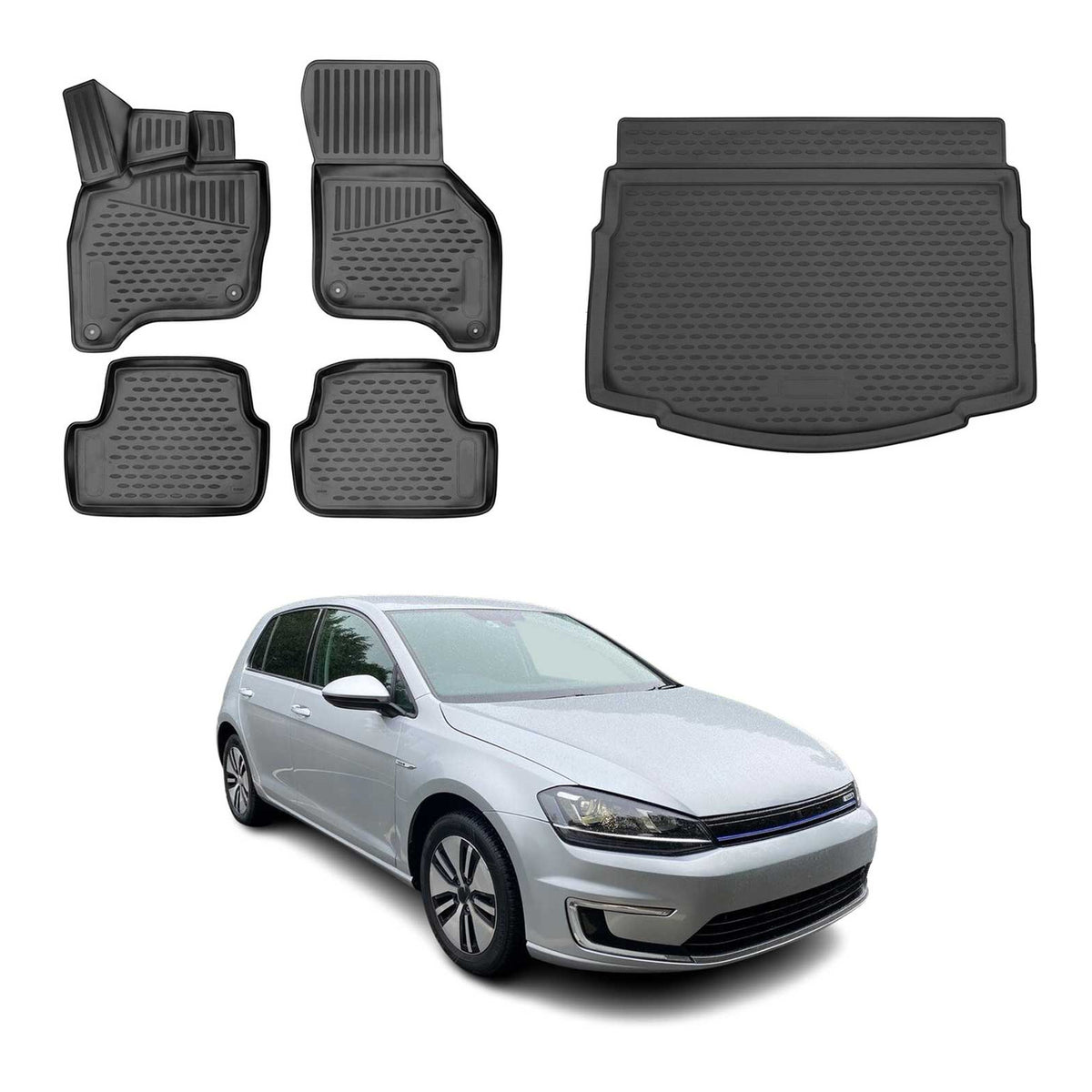 OMAC Fußmatten & Kofferraumwanne Set für VW e-Golf 2014-2020