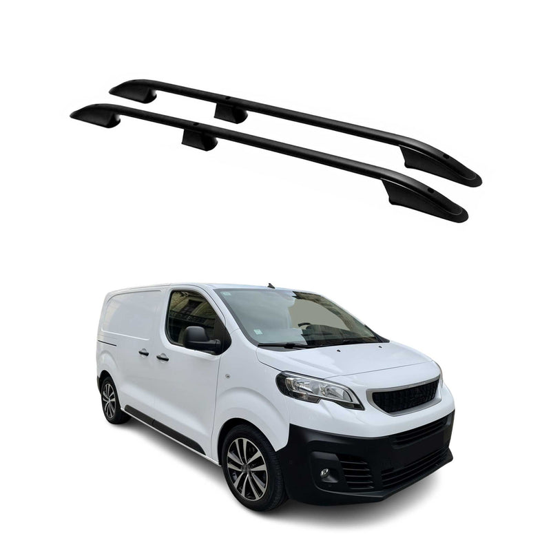 Dachreling Dachgepäckträger für Peugeot Expert 2016-2024 L1 Kurzer Alu Schwarz