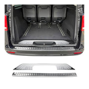 Ladekantenschutz & Stoßstange Satz für Mercedes Vito W447 2014-26 Chrom Glänzend