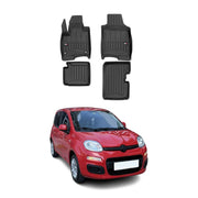 OMAC Gummi Fußmatten für Fiat Panda 2020-2026 Hybrid TPE Automatten Schwarz 4x