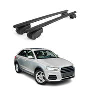 Dachträger Grundtäger für Audi Q3 mk1 2011-2018 75kg Alu Schwarz 2 tlg