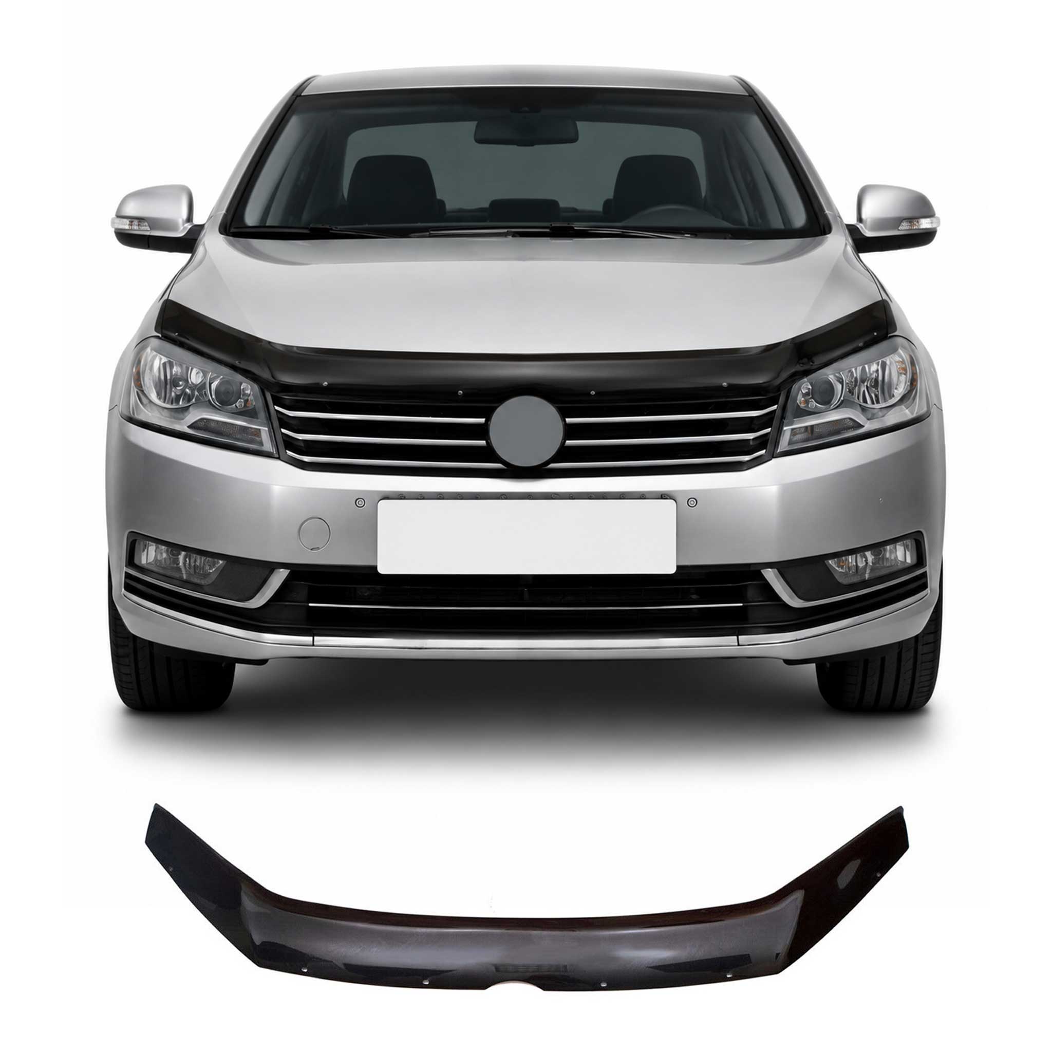 Motorhaube Deflektor Insekten Steinschlagschutz für VW Passat 2011-2015 Dunkel