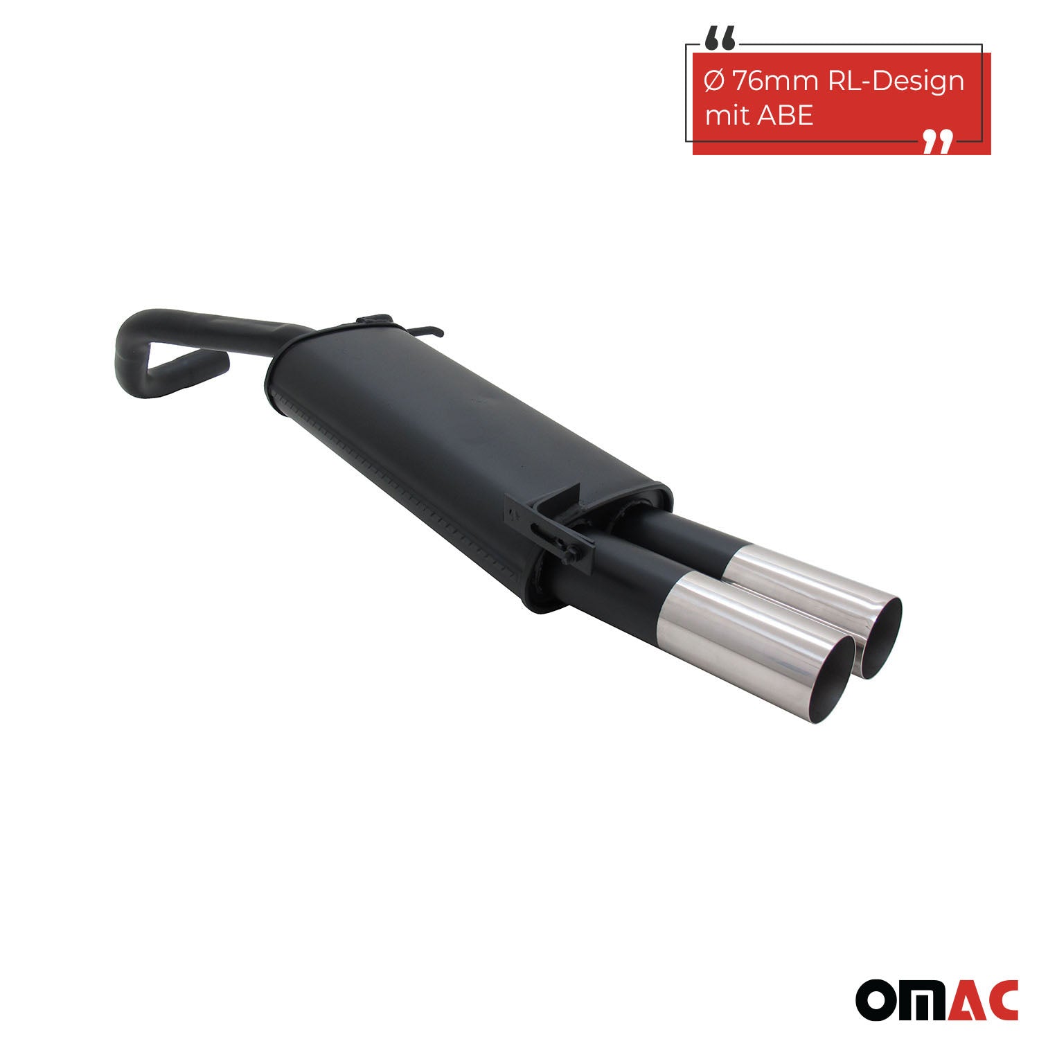 Novus Sportauspuff für VW Polo 9N / 9N3 2x76 RL-Design Endschalldämpfer mit ABE