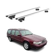 Dachträger Grundtäger für Volvo 940 1990-1998 5 tür 90kg Alu Silber 2 tlg ABE