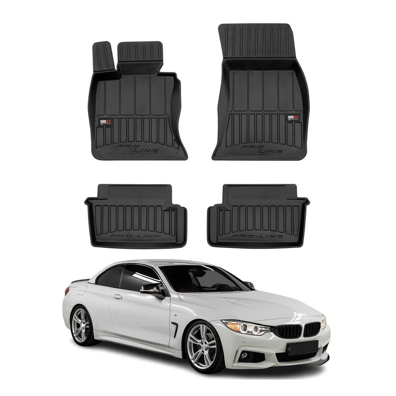 OMAC Gummi Fußmatten für BMW 4er F33 Cabrio 2013-2020 Premium TPE Automatten 4x