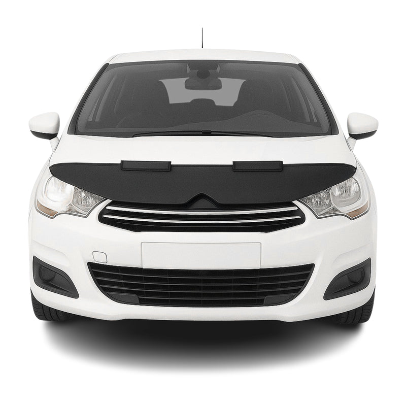 Haubenbra Steinschlagschutz Bonnet Bra für Citroen C4 2010-2020 Schwarz Halb