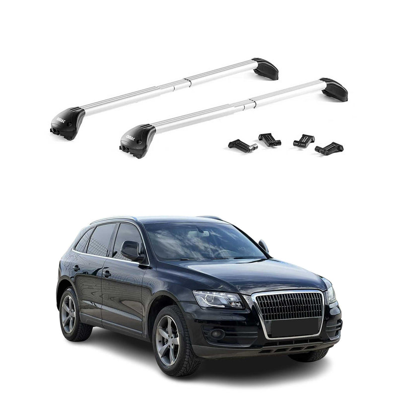 Dachträger Grundtäger für Audi Q5 8R FY 2008-2024 100kg Alu Silber 2 tlg ABE