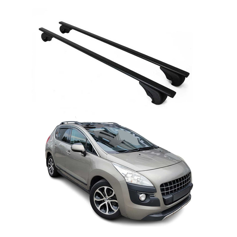 Dachträger Grundtäger für Peugeot 3008 2009-2016 75kg Metall Schwarz 2 tlg