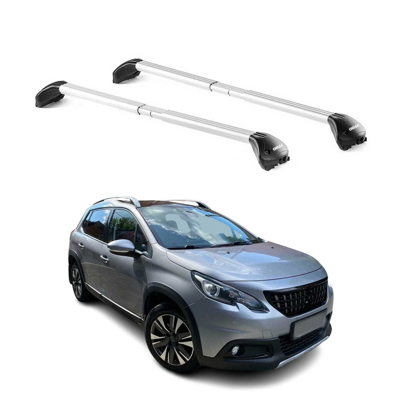 Dachträger Grundtäger für Peugeot 2008 2013-2019 5 tür 100kg Alu Silber 2x ABE