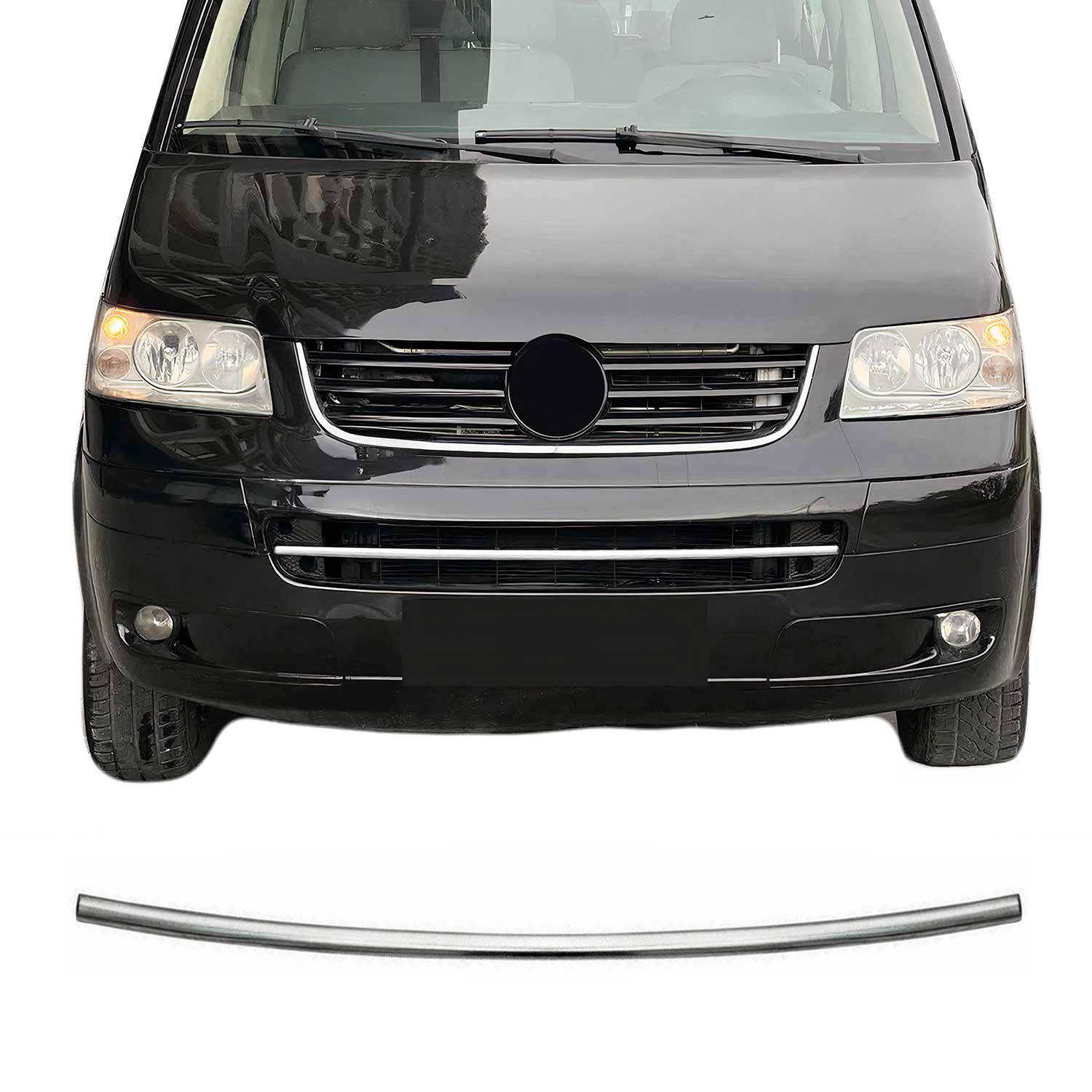 Kühlergrill Leisten Grillleisten für VW Transporter T5 2003-2010 Edelstahl Chrom
