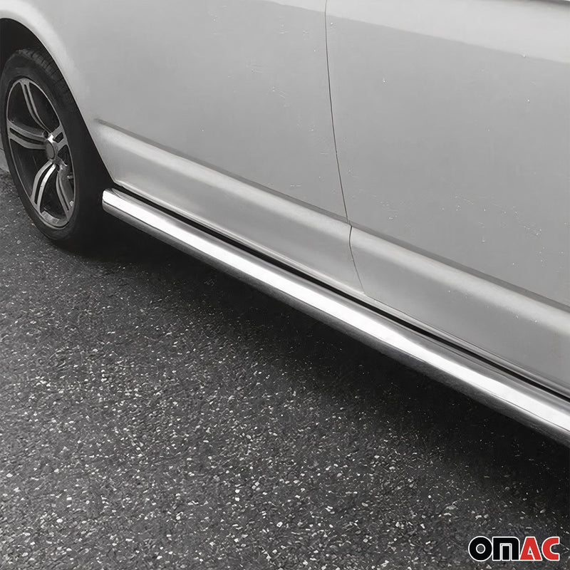 Edelstahl Trittbretter Schwellerrohre für VW Transporter T5 2003-2010 L1 Silber