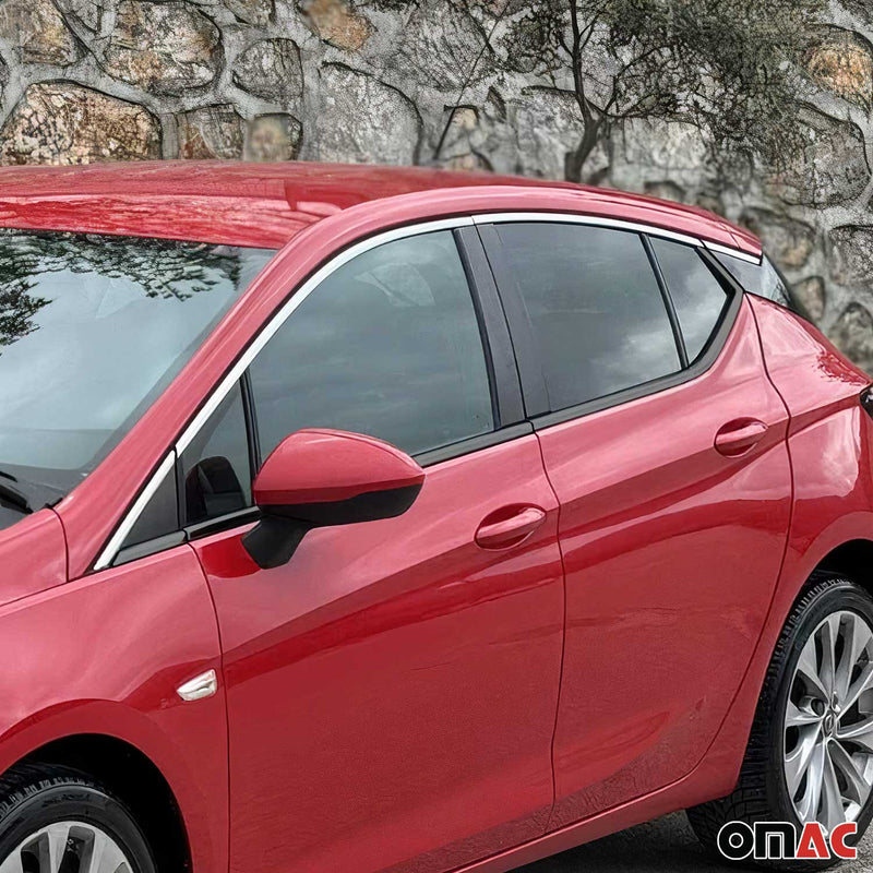 Fensterleisten Zierleisten für Opel Astra K 2015-2019 Oben Edelstahl Chrom 8tlg