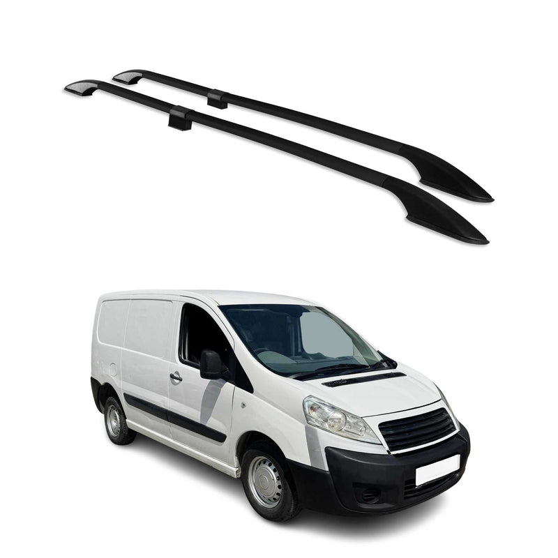 Dachreling Dachgepäckträger Relingträger für Fiat Scudo 2006-2016 L1 Alu Schwarz