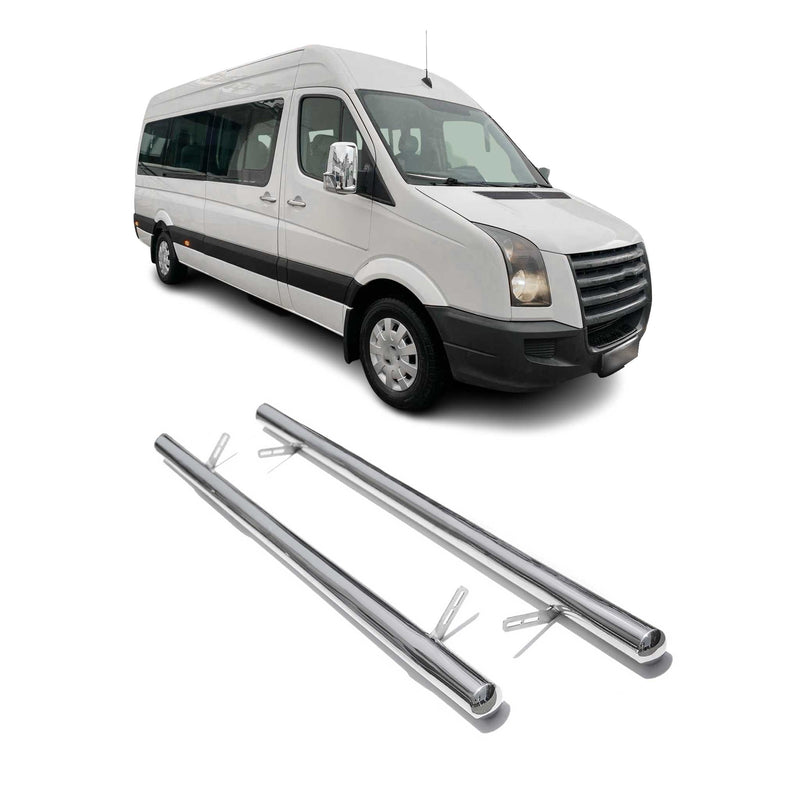 Edelstahl Trittbretter Schwellerrohre für VW Crafter 2006-16 L3/L4 Langer Silber