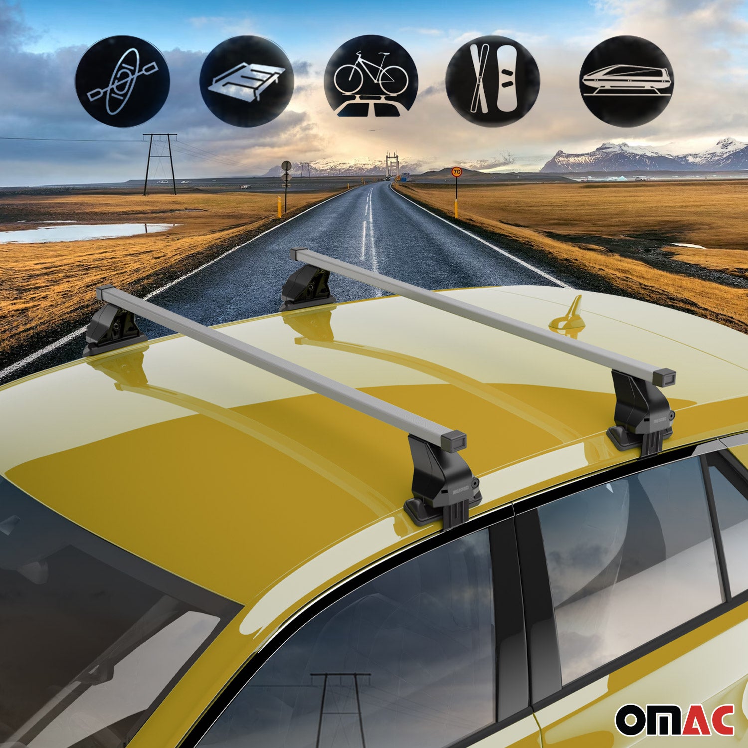 Menabo Dachträger für Audi A4 B8 Limo 2008-2012 Pere-FL 50kg Stahl Silber 2x