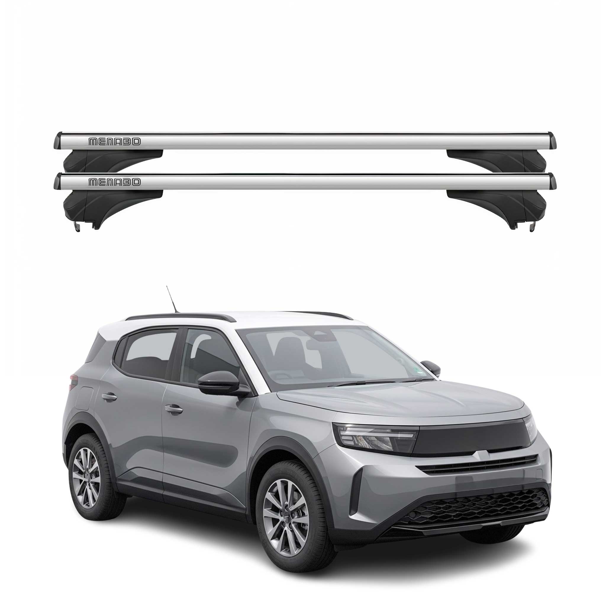 Menabo Dachträger Grundtäger für Opel Frontera 2024-2026 Aluminium Silber 2 tlg