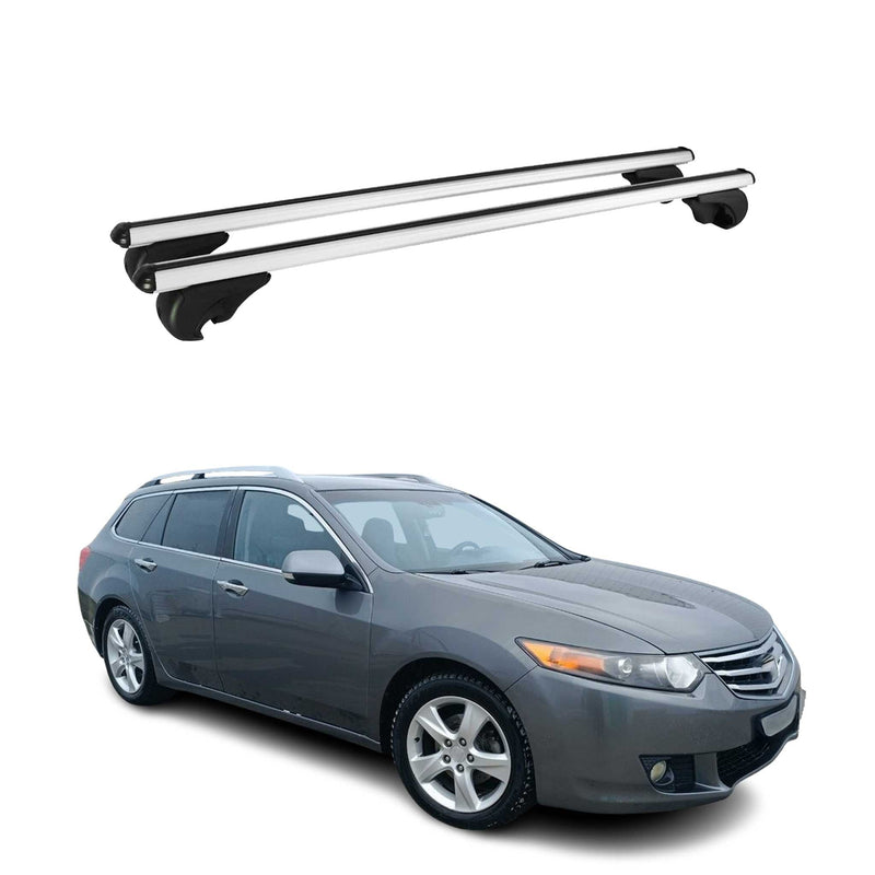 Dachträger Grundtäger für Honda Accord Tourer 2002-2008 75kg Alu Silber 2 tlg