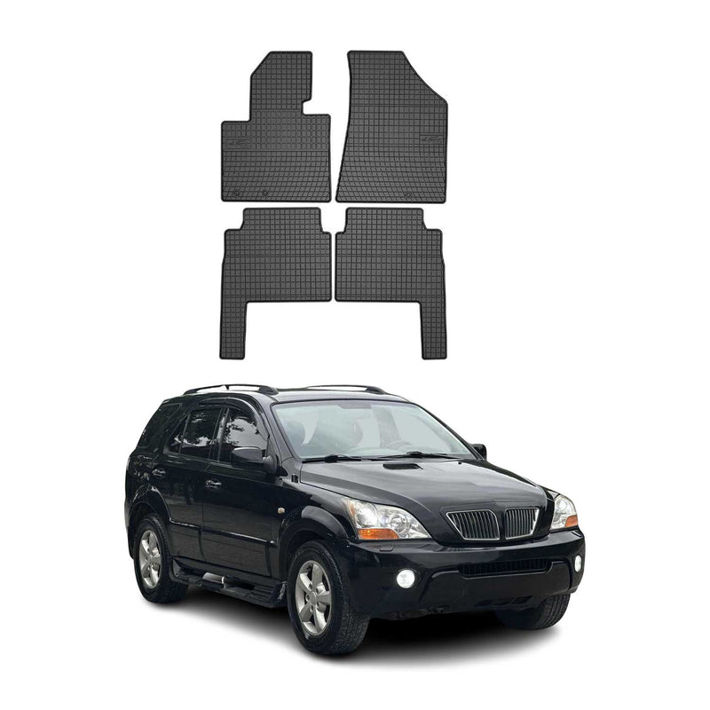OMAC Gummi Fußmatten für Kia Sorento 2009-2012 Automatten Gummi Schwarz 4tlg