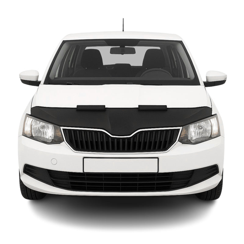 Haubenbra Steinschlagschutz Bonnet Bra für Skoda Fabia 2015-2025 Schwarz Halb