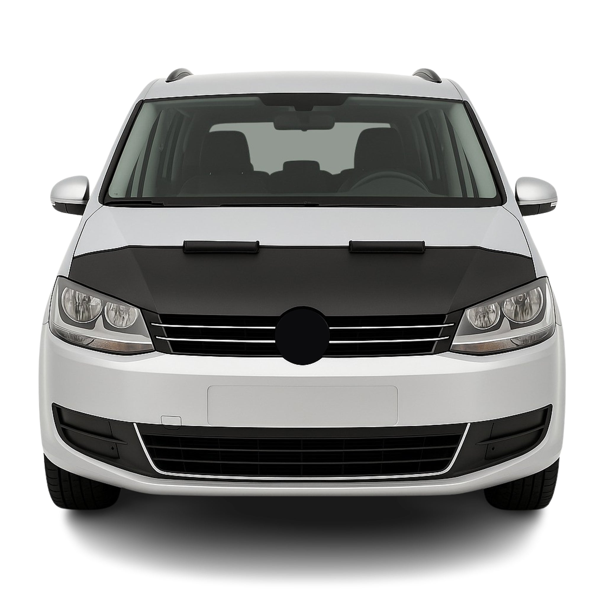 Haubenbra Steinschlagschutz Bonnet Bra für VW Sharan 2010-15 Pre-FL Schwarz Halb