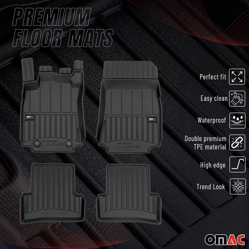 OMAC Gummi Fußmatten für Renault Modus 2004-2012 Premium TPE Automatten 4tlg