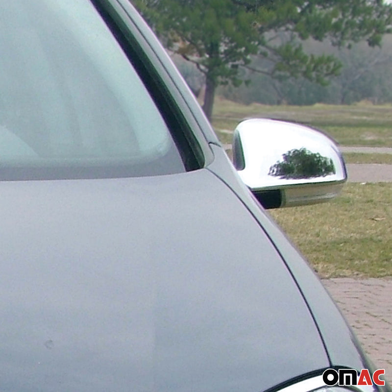 Spiegelkappen Spiegelabdeckung für Seat Alhambra 2004-2010 Edelstahl Silber 2tlg