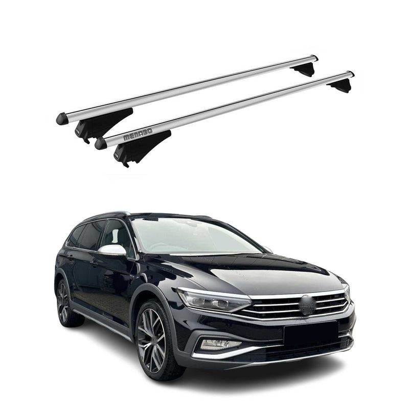 Menabo Dachträger für VW Passat B8 Alltrack 2019-2022 FL 75kg Alu Silber 2x